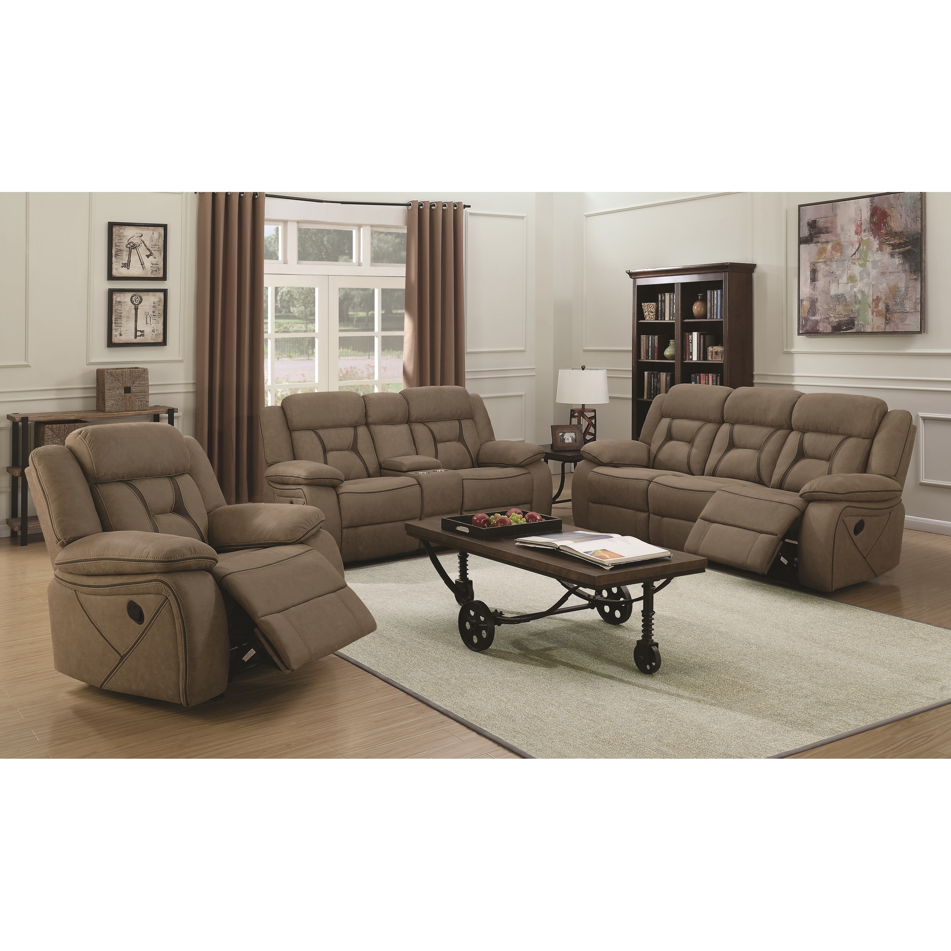 Coaster Houston Reclining Living Room Group | A1 Furniture & Mattress